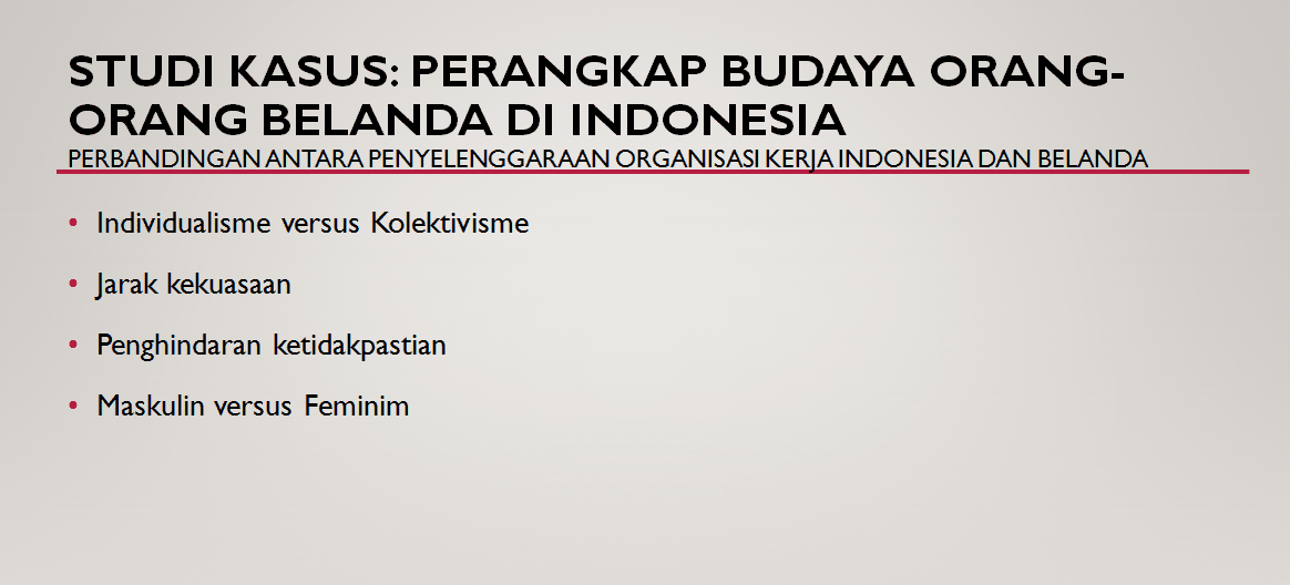 Perangkap Budaya bagi orang-orang belanda di indonesia