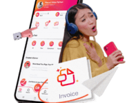 Tampilan BillMyClient di aplikasi BintanGO untuk memudahkan kreator, influencer, freelancer, maupun brand membuat invoice